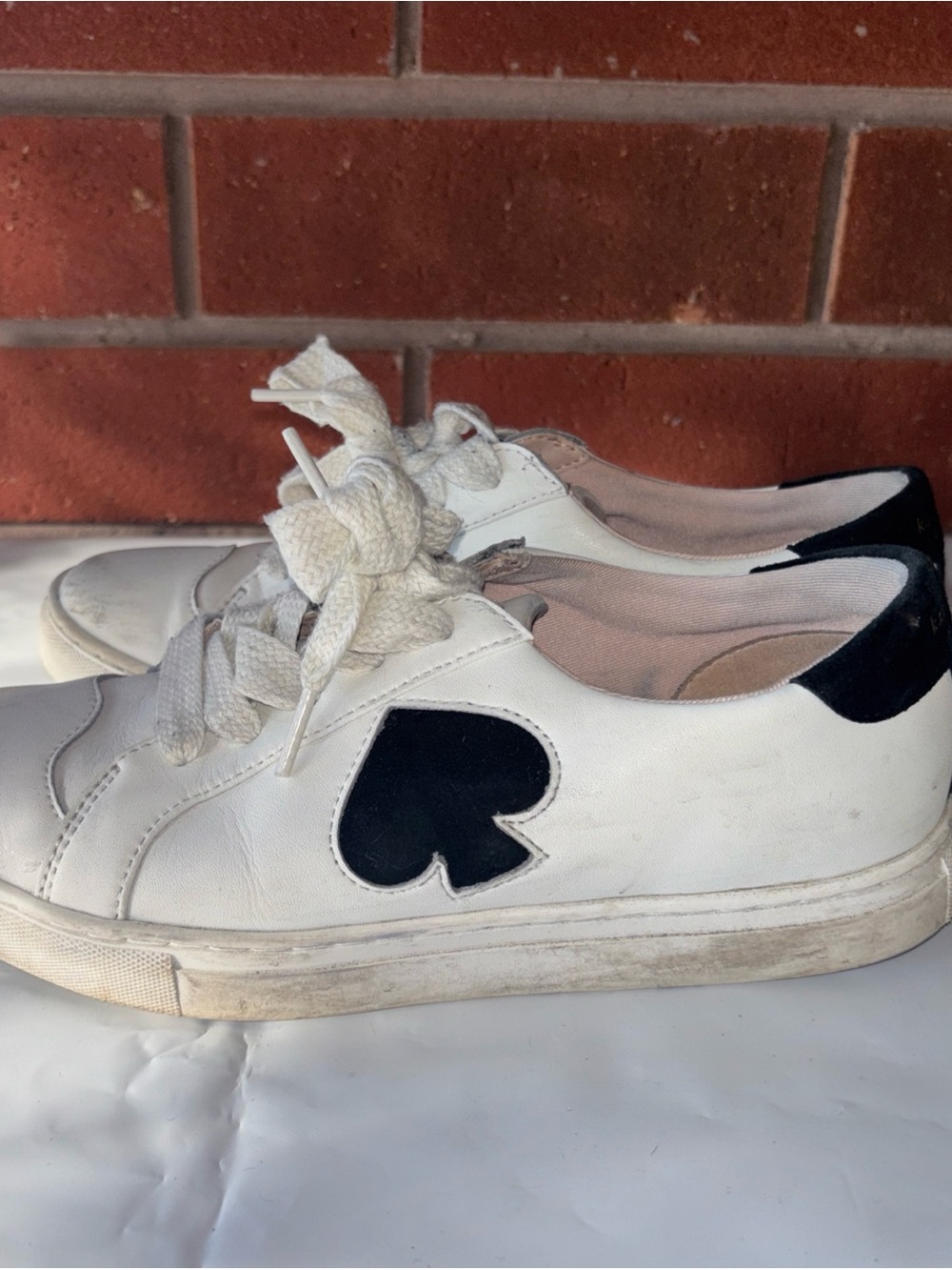 Kate Spade Women's White Low-Top Lace-Up Sneakers